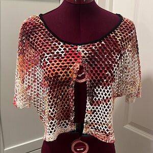 MIA MORE Mesh Crop Top Party Dance Rave Y2K Summer Size Medium